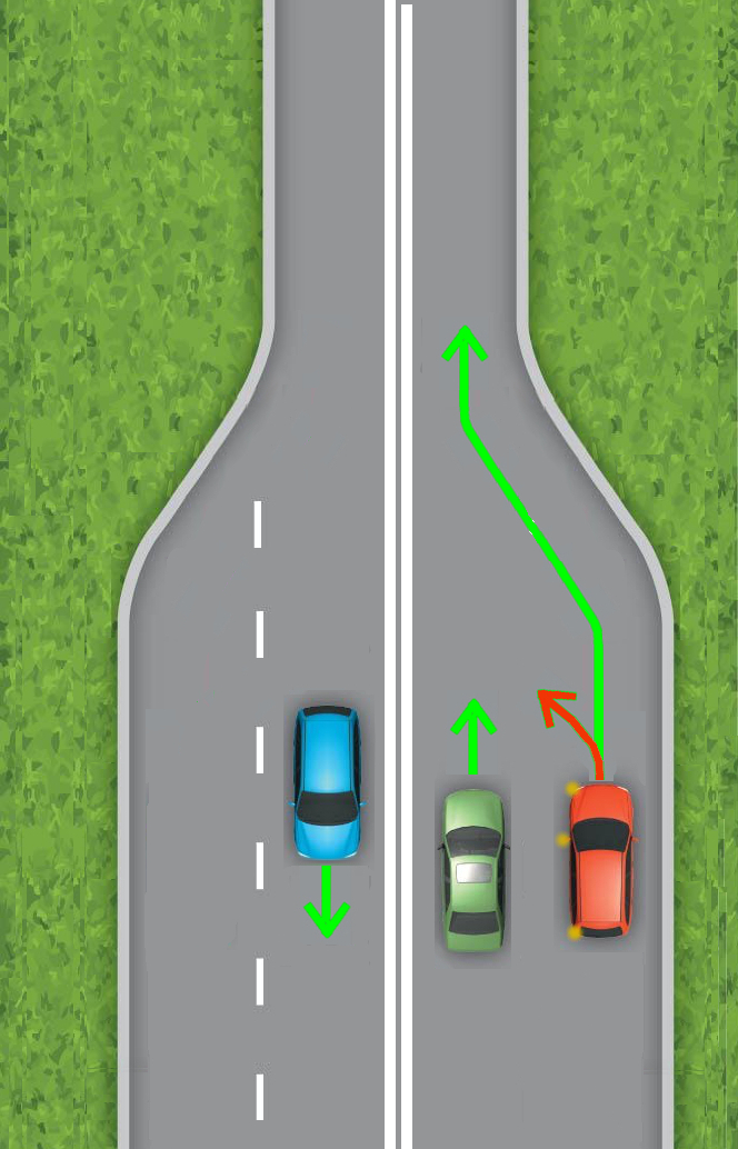 Jak się zachować, gdy dwa pasy ruchu przechodzą w jeden?