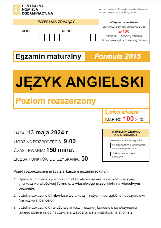 Matura 2023 