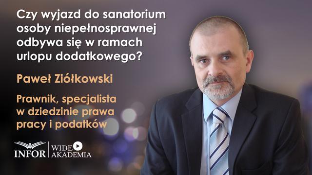 Czy wyjazd do sanatorium osoby niepełnosprawnej odbywa się w ramach urlopu dodatkowego