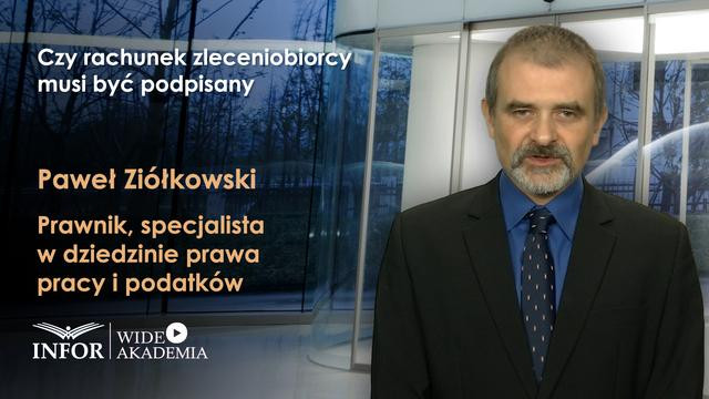 Czy rachunek zleceniobiorcy musi być podpisany