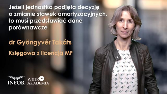 Jeżeli jednostka podjęła decyzję o zmianie stawek amortyzacyjnych, to musi przedstawiać dane porównawcze