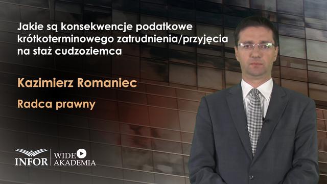 Jakie są konsekwencje podatkowe krótkoterminowego zatrudnienia/przyjęcia na staż cudzoziemca