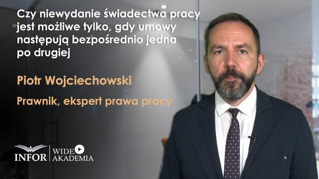 Czy niewydanie świadectwa pracy jest możliwe tylko, gdy umowy następują bezpośrednio jedna po drugiej