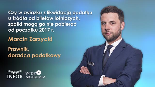 Czy w związku z likwidacją podatku u źródła od biletów lotniczych, spółki mogą go nie pobierać od początku 2017 r.