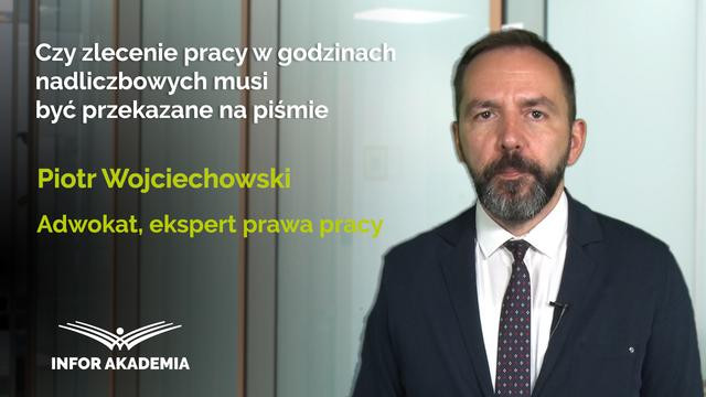 Czy zlecenie pracy w godzinach nadliczbowych musi być przekazane na piśmie