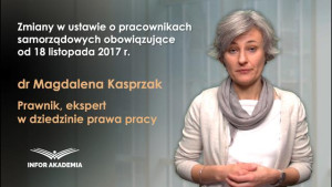 Zmiany w ustawie o pracownikach samorządowych obowiązujące od 18 listopada 2017 r.