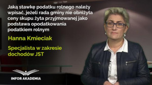 Jaką stawkę podatku rolnego należy wpisać, jeżeli rada gminy nie obniżyła ceny skupu żyta przyjmowanej jako podstawa opodatkowania podatkiem rolnym