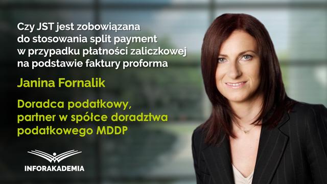 Czy JST jest zobowiązana do stosowania split payment w przypadku płatności zaliczkowej na podstawie faktury proforma