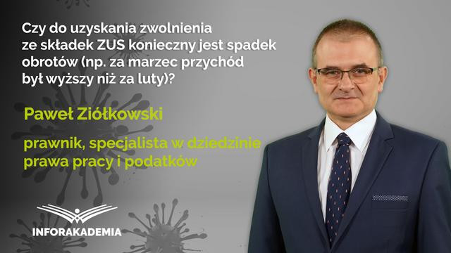 Czy do uzyskania zwolnienia ze składek ZUS konieczny jest spadek obrotów