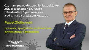 Czy mam prawo do zwolnienia ze składek  ZUS, jeśli na dzień 29. lutego zatrudniałem 6 pracowników, a od 2. marca przyjąłem jeszcze 2