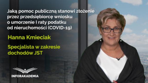 Jaką pomoc publiczną stanowi złożenie przez przedsiębiorcę wniosku o umorzenie I raty podatku od nieruchomości (COVID-19)