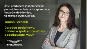 Jeśli producent jest pierwszym podmiotem w łańcuchu sprzedaży towarów do Niemiec, to zawsze wykazuje WDT