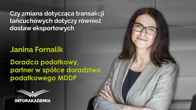 Czy zmiana dotycząca transakcji łańcuchowych dotyczy również dostaw eksportowych