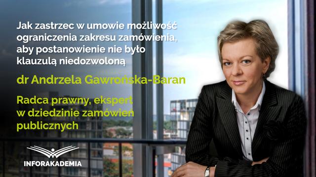 Jak zastrzec w umowie możliwość ograniczenia zakresu zamówienia, aby postanowienie nie było klauzulą niedozwoloną