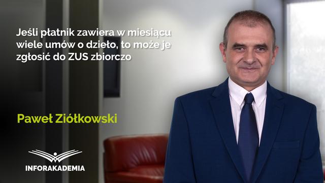 Jeśli płatnik zawiera w miesiącu wiele umów o dzieło, to może je zgłosić do ZUS zbiorczo