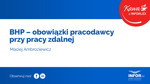 BHP - obowiązki pracodawcy przy pracy zdalnej