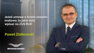 Jeżeli umowę o dzieło zawarto mailowo, to jakie daty wpisać na ZUS RUD