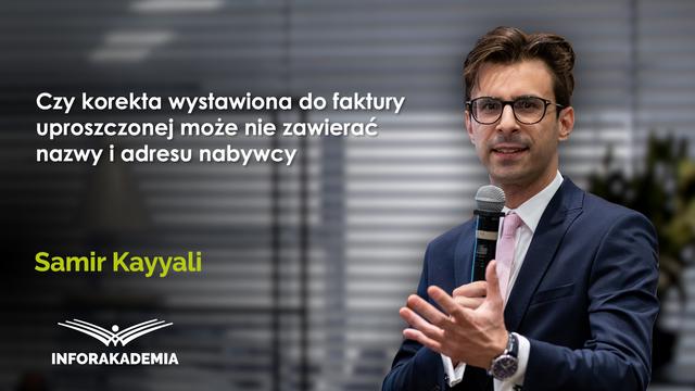 Czy korekta wystawiona do faktury uproszczonej może nie zawierać nazwy i adresu nabywcy