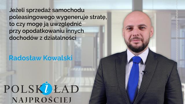 Jeżeli sprzedaż samochodu poleasingowego wygeneruje stratę, to czy mogę ją uwzględnić przy opodatkowaniu innych dochodów z działalności