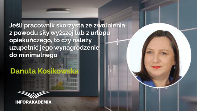 Jeśli pracownik skorzysta ze zwolnienia z powodu siły wyższej lub z urlopu opiekuńczego, to czy należy uzupełnić jego wynagrodzenie do minimalnego