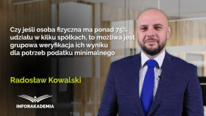 Czy jeśli osoba fizyczna ma ponad 75% udziału w kilku spółkach, to możliwa jest grupowa weryfikacja ich wyniku dla potrzeb podatku minimalnego