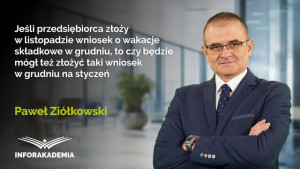 Jeśli przedsiębiorca złoży w listopadzie wniosek o wakacje składkowe w grudniu, to czy będzie mógł też złożyć taki wniosek w grudniu na styczeń