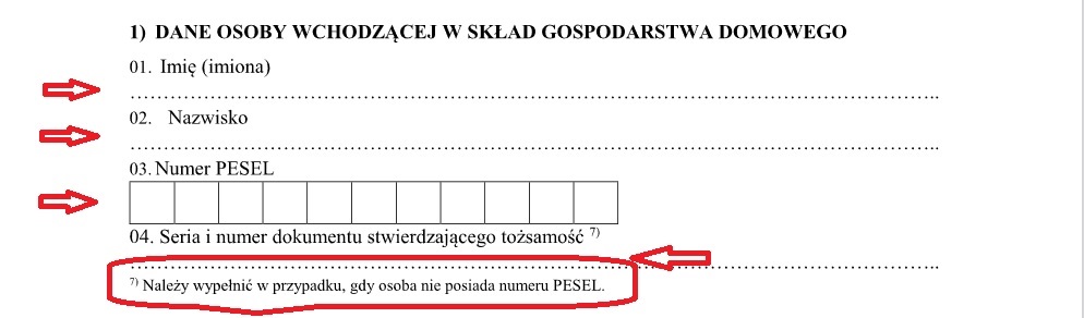 Jak wypełnić wniosek o dodatek do pelletu - dane członków 2