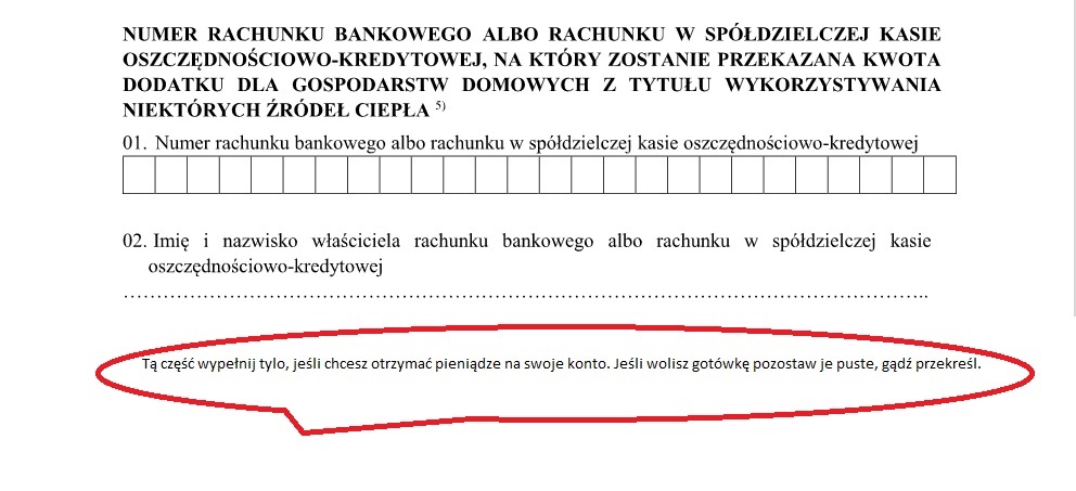 Jak wypełnić wniosek o dodatek do pelletu - sposób wypłaty pieniędzy