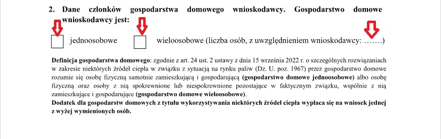 Jak wypełnić wniosek o dodatek do oleju opałowego - liczba członków