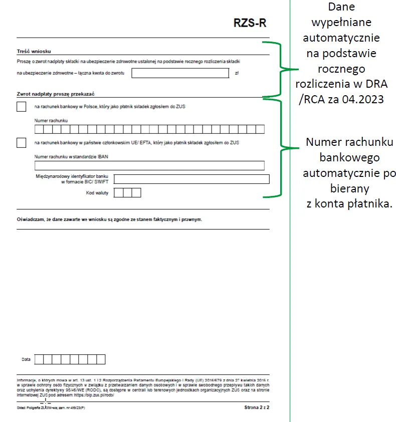 zwrot nadpłaty składki zdrowotnej