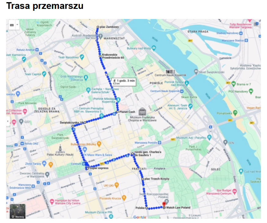 MApa 10 maja 2024 r. protest rolników 