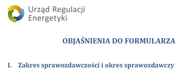 Wzór sprawozdania o oszczędzaniu prądu z objaśnieniami [URE]