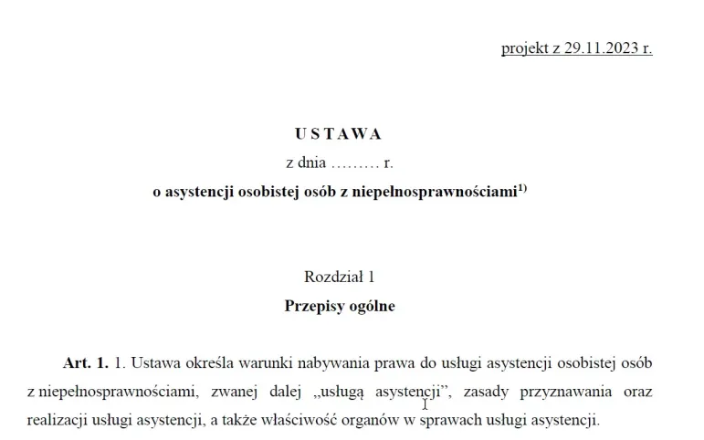 W 2025 r. opiekun faktyczny za darmo pomoże w domach 50 000 niepełnosprawnych z 84-100 punktami. Dwa lata później dla 70-100 punktów [projekt ustawy o asystencji]