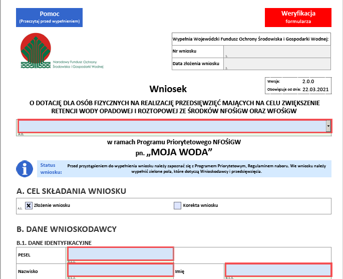 Moja woda 2021 – wniosek