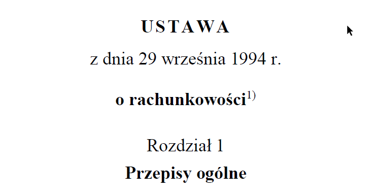 Jednolita wersja ustawy o rachunkowości na 2023 r. Plik PDF. Do ściągnięcia