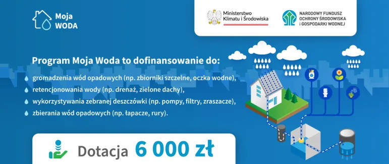 Jak otrzymać 6000 zł/na dom dotacji z programu „Moja woda 2023 r.” [komunikat NFOŚiGW]