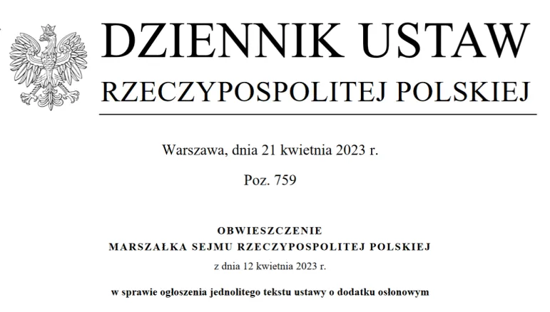 Aktywny wzór wnioski o dodatek osłonowy. Jak go wysłać przez ePUAP? Czas tylko do 30 kwietnia 2024 r. [rozporządzenie z 16 stycznia, Inforlex]