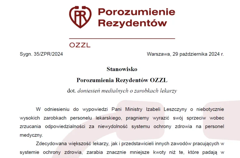 Lekarze protestują. 200 z nas zarabia powyżej 100 000 zł. Młodzi lekarze od 6800 zł do 10 375,446 zł brutto