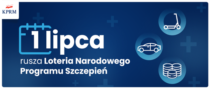 Loteria Narodowego Programu Szczepień rusza 1 lipca 2021 r.