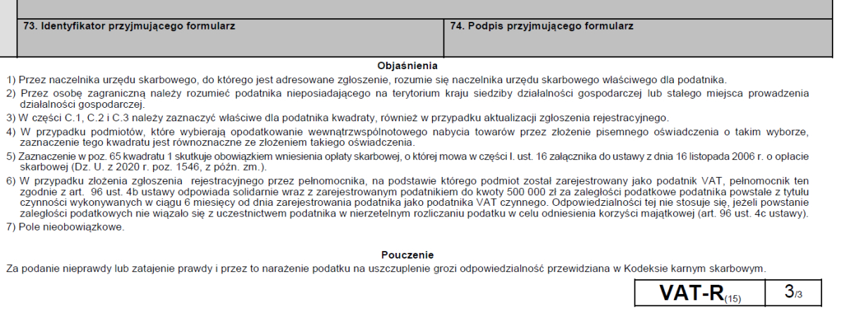 Nowy wzór zgłoszenia rejestracyjnego w zakresie podatku od towarów i usług  VAT-R od 1 lipca 2021 r.
