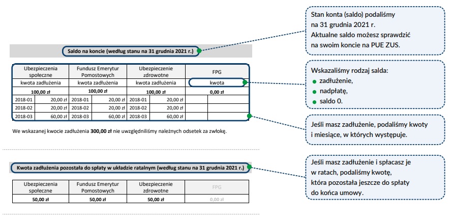 saldo na koncie w zus