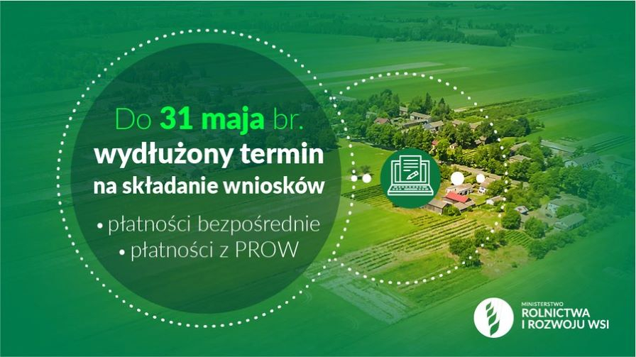 MRiRW: wnioski o dopłaty bezpośrednie do 31 maja 2022 r.