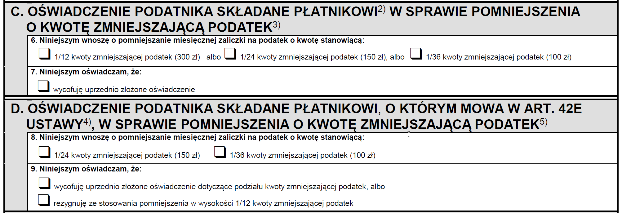 PIT-2 kwota wolna od podatku