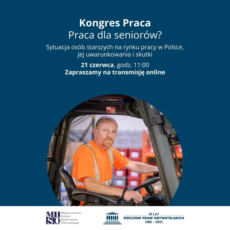 Konferencja „Kongres Praca. Praca dla seniorów? Sytuacja osób starszych na rynku pracy w Polsce” będzie transmitowana w serwisie YouTube