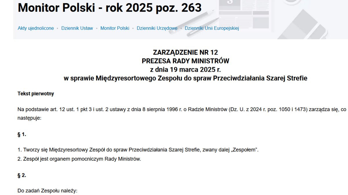Rząd opracuje strategię przeciwdziałania szarej strefie, powołując specjalny międzyresortowy zespół