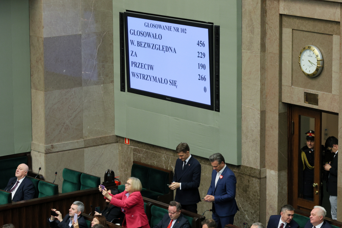W głosowaniu nad udzieleniem wotum zaufania wzięło udział 456 posłów