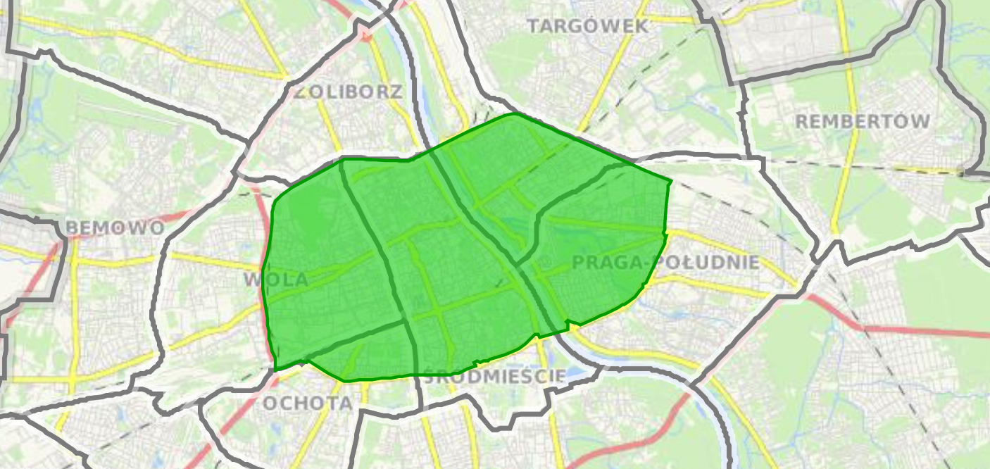 obszar sct warszawa mapka