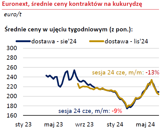 kukurydza notowania cen