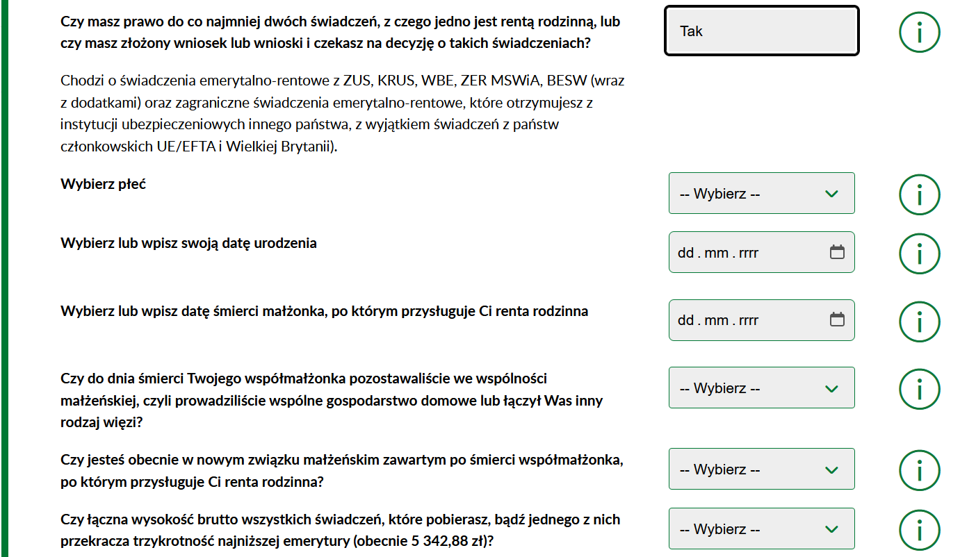 renta wdowia zus ankieta