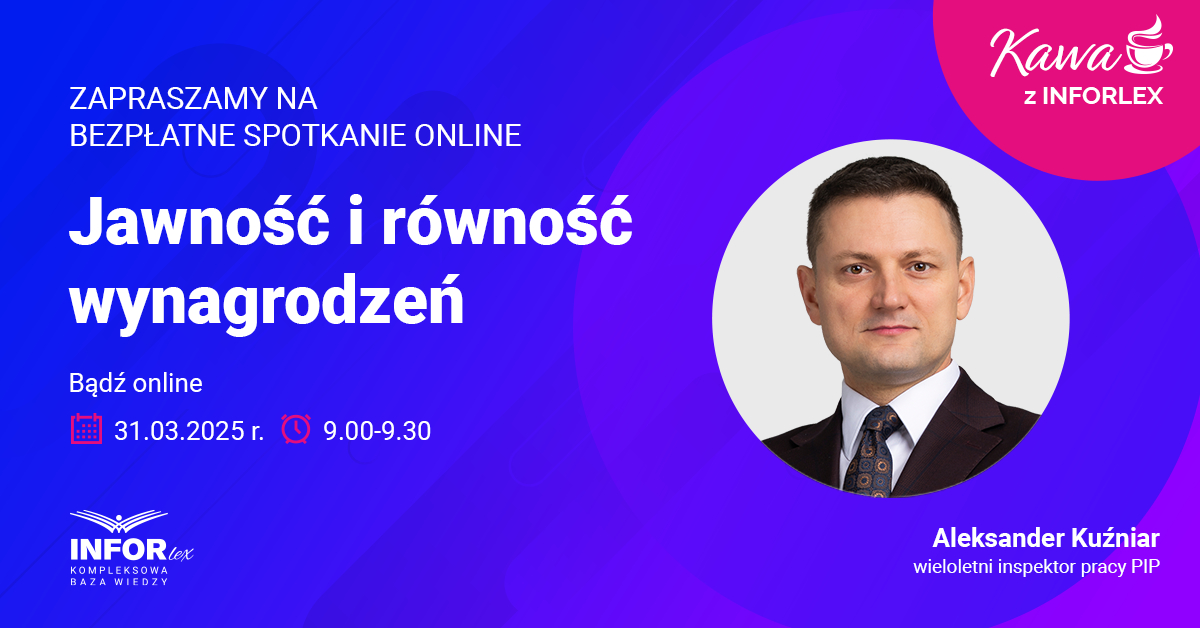 Kawa z INFORLEX. Jawność i równość wynagrodzeń